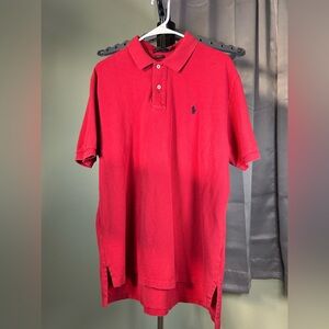 Ralph Lauren Red Polo Shirt Classic Design
